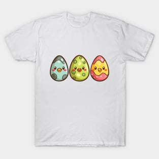 3 cute easter eggs happy easter T-Shirt